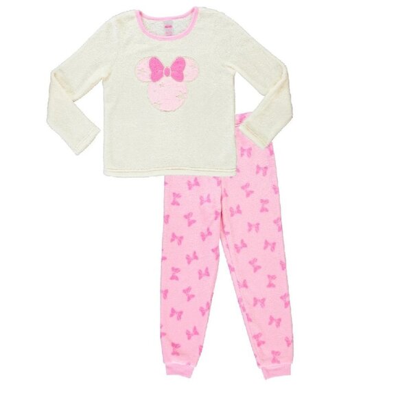 🎁 Girls Disney Minnie Mouse 2Piece Pajamas Set - Picture 1 of 5